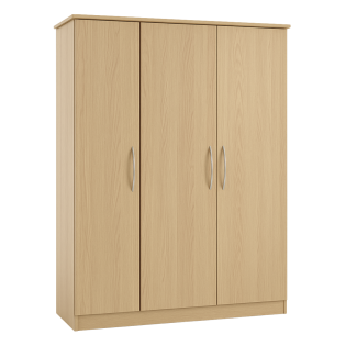 Banbury Triple Wardrobe in Lissa Oak