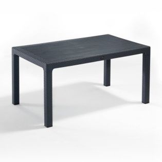 San Francisco Rectangular 6 Seater Table In Anthracite