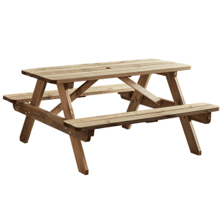 6 Seater Wooden Picnic Bench