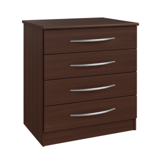 Banbury 4 Drawer Wide Chest in Opera Walnut