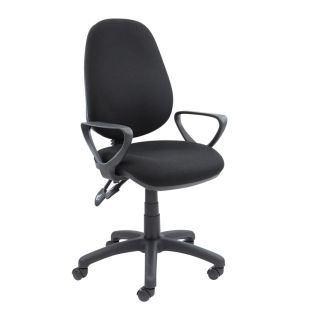 2 Lever Office Chair With Fixed Arms
