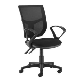 Mesh Back Office Chair With Fixed Arms