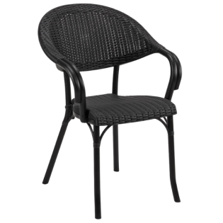 Paris Stackable Black Armchair