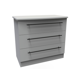 Lewis 3 Drawer Wide Chest in Dusk Grey