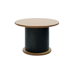 Samson Pedestal Round Coffee Table in Lissa Oak 