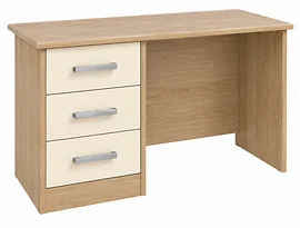 Voyage Dressing Table in Lissa Oak with Cream Drawers