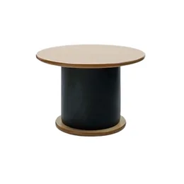 Samson Pedestal Round Coffee Table - Additional 25KG Weighted in Oak