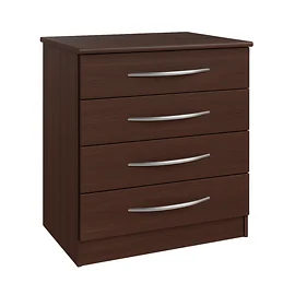 Banbury 4 Drawer Wide Chest in Opera Walnut