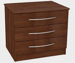 Banbury 3 Drawer Wide Chest in Opera Walnut