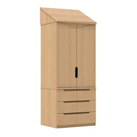Etan 2 Door & 3 Drawer Gents Wardrobe Anti-lig in Oak