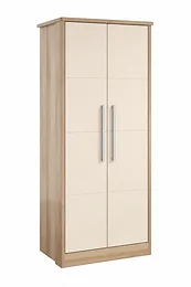 Voyage Wardrobe in Lissa Oak with Cream Doors