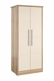 Voyage Wardrobe in Lissa Oak with Cream Doors
