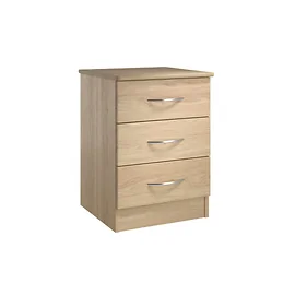 Banbury 3 Drawer Bedside in Lissa Oak