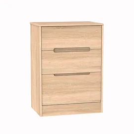 Monaco 3 Drawer Bedside in Bardolino Oak